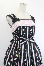 画像4: Angelic Pretty / Sugary Carnivalジャンパースカート  黒 I-26-06-21-086-AP-OP-TE-ZI (4)