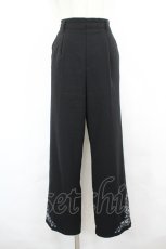 画像1: axes femme / 花刺繍ストレートカットパンツ M 黒 I-26-06-21-107-AX-PA-TE-ZI (1)