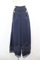 画像1: axes femme / チェーン付きダブルボタンパンツ F ネイビー I-26-06-21-109-AX-PA-TE-ZI (1)