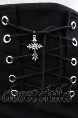 画像2: MARBLE / 編み上げタイトスカート  黒 I-26-06-21-117-GO-SK-SA-ZI (2)