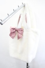 画像1: Secret Honey / うさ耳ファートートバッグ(ノベルティ)  白 I-26-06-21-119-CA-BG-TE-ZI (1)