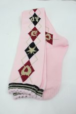 画像2: Angelic Pretty / Schoolアーガイルオーバーニー  ピンク I-26-06-21-127-AP-ZA-TE-ZI (2)