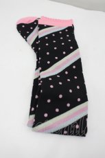 画像2: Angelic Pretty / マシュマロボーダーオーバーニー  黒×ピンク I-26-06-21-130-AP-ZA-TE-ZI (2)