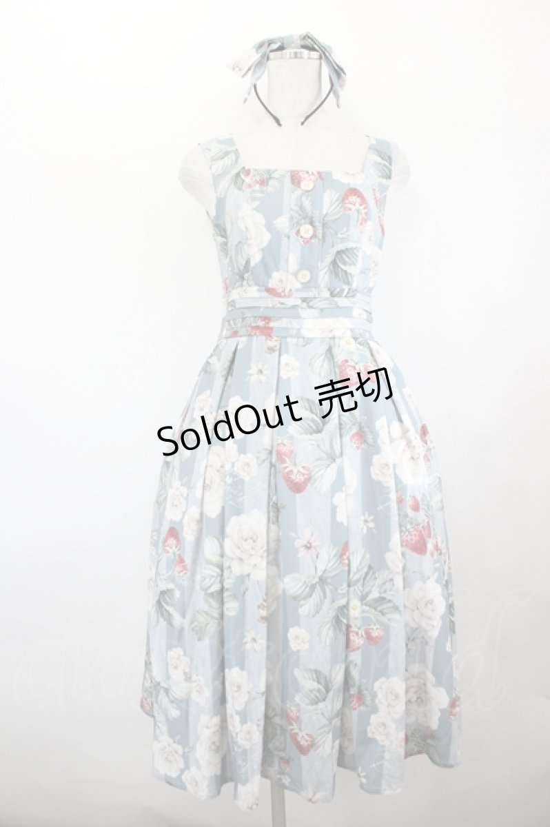 画像1: Forest Wardrobe 森林衣樹 / 森林のかご2.0 花柄ジャンパースカートセット 白ばら＆いちご Sサイズ I-26-06-23-039-LO-OP-SA-ZI (1)