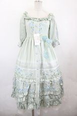 画像1: Garden Cat / ローズ刺繍ワンピースセット S グリーンＸアイボリー I-26-06-23-040-LO-OP-SA-ZI (1)