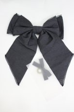 画像4: ORIGINAL PROJECT / 薔薇格子刺繍ジャンパースカートセット  グレーＸ黒 I-26-06-23-053-LO-OP-SA-ZI (4)