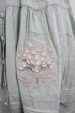 画像2: Little Plum / フラワーリボンブーケ刺繍スカート S グリーン I-26-06-23-065-LO-SK-SA-ZI (2)