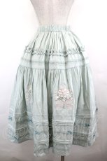 画像3: Little Plum / フラワーリボンブーケ刺繍スカート S グリーン I-26-06-23-065-LO-SK-SA-ZI (3)