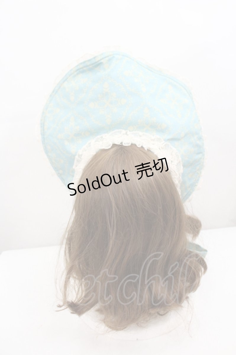 画像3: LOLITAその他(お買取対象外) / 総柄ハーフボンネット  青Ｘ生成り I-26-06-23-082-LO-AC-SA-ZI (3)
