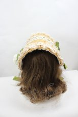 画像3: LOLITAその他(お買取対象外) / 薔薇モチーフ麦わらヘッドドレス  白Ｘ緑Ｘブラウン I-26-06-23-084-LO-AC-SA-ZI (3)