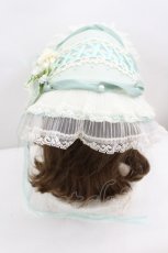 画像3: LOLITAその他(お買取対象外) / 編み上げフラワーリボンチュールハット  アイボリーＸグリーン I-26-06-23-094-LO-AC-SA-ZI (3)