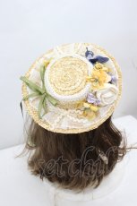 画像2: LOLITAその他(お買取対象外) / フラワーモチーフチュールレースミニ麦わらハット  アイボリー I-26-06-23-100-LO-AC-SA-ZI (2)