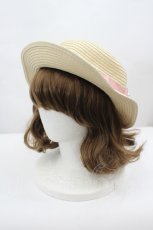画像1: LOLITAその他(お買取対象外) / レースフラワープリントハット  サックスＸグレー I-26-06-23-104-LO-AC-SA-ZI (1)
