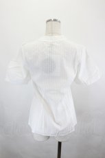 画像3: Uncle's Workshop / ハイネックフリル半袖ブラウス S 白 I-26-06-23-012-LO-BL-SA-ZI (3)