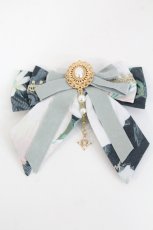 画像1: LOLITAその他(お買取対象外) / フラワープリントリボンクリップ  グリーン I-26-06-23-122-LO-AC-SA-ZI (1)