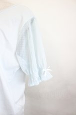 画像2: PINK HOUSE / ドットチュール使いカットソー  サックス I-26-06-23-020-LO-TO-SA-ZI (2)