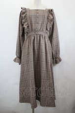 画像1: m petit by misako / チェックワンピース M ブラウン I-26-06-23-024-LO-OP-SA-ZI (1)