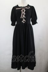 画像1: m petit by misako / AMレースアップワンピース M 黒 I-26-06-23-026-LO-OP-SA-ZI (1)