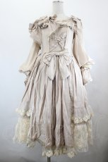 画像1: Bramble Hose / フラワー刺繍レースリボンジャンパースカートセット S 生成り I-26-06-23-033-LO-BL-SA-ZI (1)