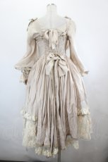 画像3: Bramble Hose / フラワー刺繍レースリボンジャンパースカートセット S 生成り I-26-06-23-033-LO-BL-SA-ZI (3)