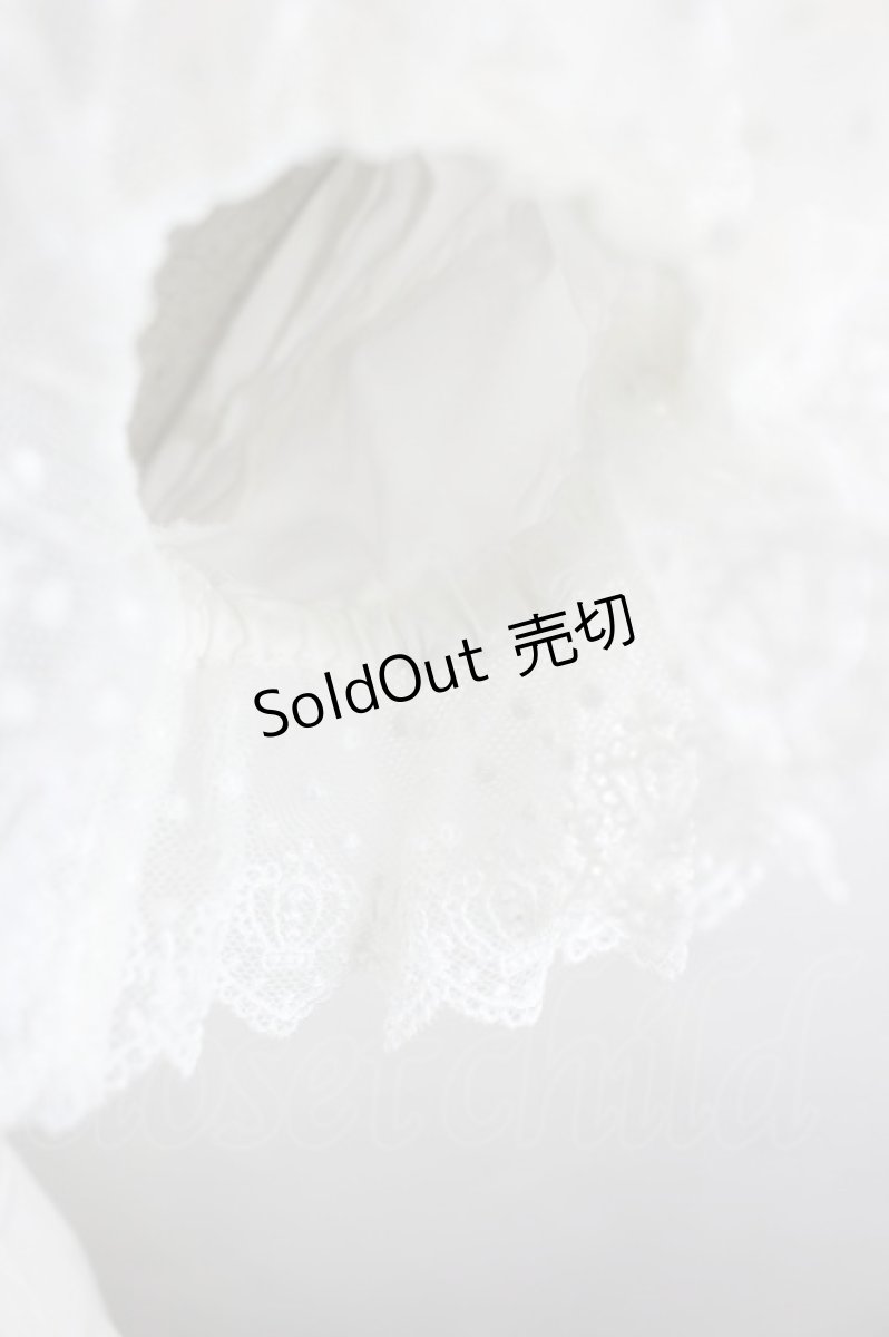 画像4: metamorphose / クラウンレース半袖ブラウス  白 I-26-06-25-003-ME-BL-SA-ZI (4)