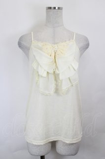 axes femme / BIGリボンキャミソール アイボリー I-26-06-25-039-AX-TO