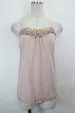 画像1: axes femme / パールビジューキャミトップス  ピンク I-26-06-25-042-AX-TO-SA-ZI (1)