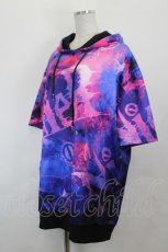 画像2: NieR Clothing / 総柄パーカー  ピンクＸ青 I-26-06-25-049-PU-TO-SA-ZI (2)