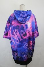 画像3: NieR Clothing / 総柄パーカー  ピンクＸ青 I-26-06-25-049-PU-TO-SA-ZI (3)