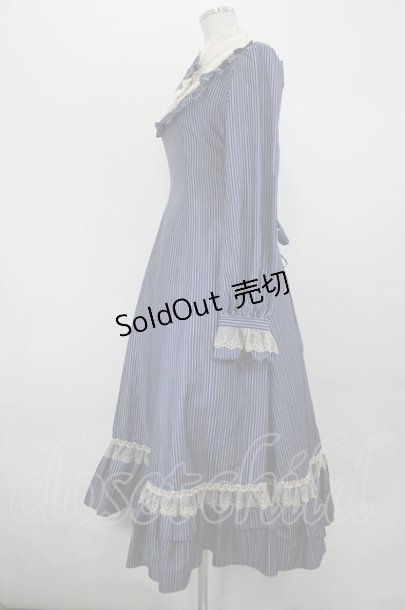 画像3: Victorian maiden / レジメンタルクラシカルドールロングドレス  ネイビー I-26-06-25-054-CL-OP-SA-ZI (3)