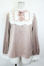 画像1: Secret Magic / スカラップ2重襟ブラウス  ピンクＸ白 I-26-06-25-007-CA-BL-SA-ZI (1)