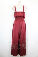 画像2: axes femme POETIQUE / フラワー刺繍サロペットパンツ  ボルドー I-26-06-25-077-AX-OP-SA-ZI (2)