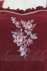 画像3: axes femme POETIQUE / フラワー刺繍サロペットパンツ  ボルドー I-26-06-25-077-AX-OP-SA-ZI (3)