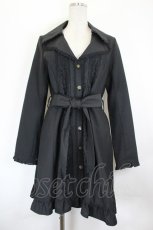 画像1: axes femme / 縦ローズレース薄手コート  黒 I-26-06-25-079-AX-CO-SA-ZI (1)
