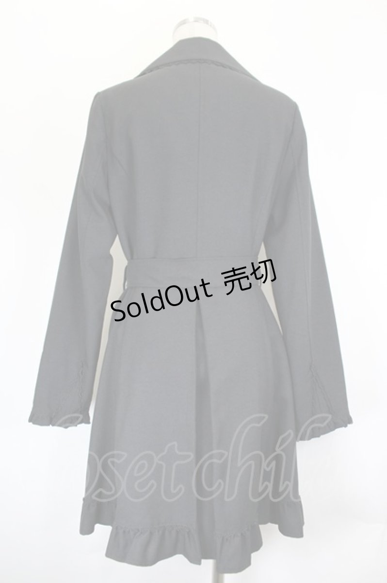 画像2: axes femme / 縦ローズレース薄手コート  黒 I-26-06-25-079-AX-CO-SA-ZI (2)