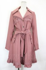 画像1: axes femme / 薔薇ボタントレンチコート M ピンク I-26-06-25-080-AX-CO-SA-ZI (1)