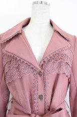 画像3: axes femme / 薔薇ボタントレンチコート M ピンク I-26-06-25-080-AX-CO-SA-ZI (3)