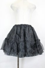 画像1: metamorphose / オーガンジーソフトパニエ  黒 I-26-06-25-082-ME-SK-SA-ZI (1)