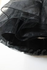 画像3: metamorphose / オーガンジーソフトパニエ  黒 I-26-06-25-082-ME-SK-SA-ZI (3)