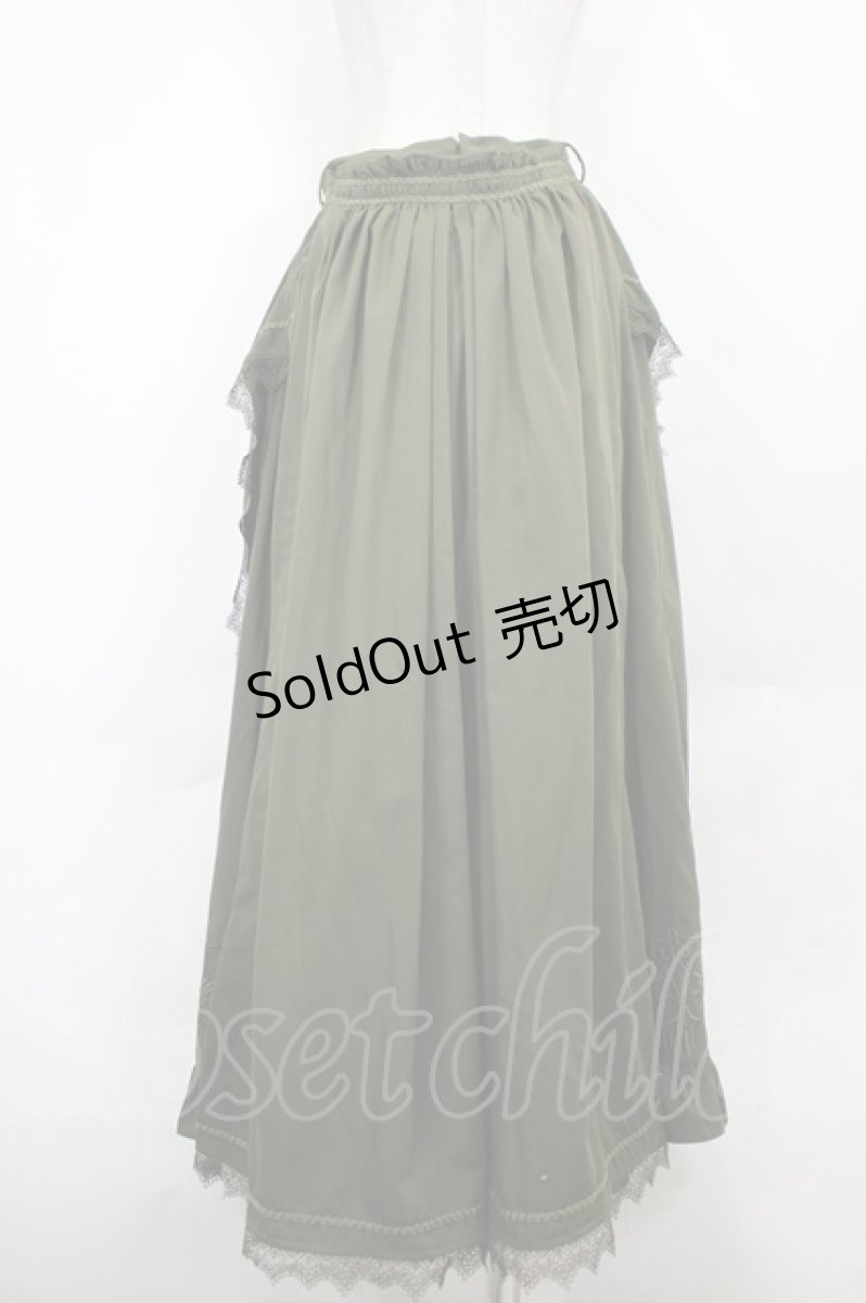 画像2: surfacespell / Stitches of Minervaバッスルスカート  カーキ I-26-06-25-085-LO-SK-SA-ZI (2)