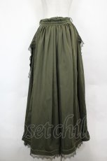 画像2: surfacespell / Stitches of Minervaバッスルスカート  カーキ I-26-06-25-085-LO-SK-SA-ZI (2)