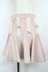画像1: Secret Honey / リボンハートモチーフ縦レーススカート  ピンクＸ白 I-26-06-25-086-CA-SK-SA-ZI (1)