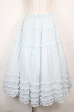 画像1: PINK HOUSE / ドットチュールフリル使いスカート  サックス I-26-06-25-101-LO-SK-SA-ZI (1)