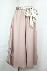画像1: axes femme / スカーフデザインパンツ  ピンクＸ白 I-26-06-25-104-AX-PA-SA-ZI (1)