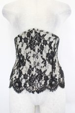 画像1: EXCENTRIQUE / French River Lace Corset  アイボリーＸ黒 I-26-06-25-106-EL-ZA-SA-ZI (1)