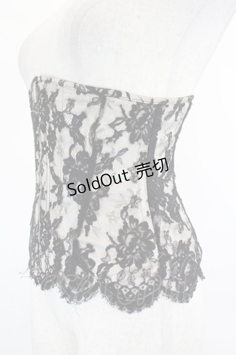 画像3: EXCENTRIQUE / French River Lace Corset  アイボリーＸ黒 I-26-06-25-106-EL-ZA-SA-ZI (3)