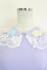 画像3: Nile Perch / 流れ星ワッペン半袖カットソー  ラベンダー I-26-06-25-010-LO-TO-SA-ZI (3)