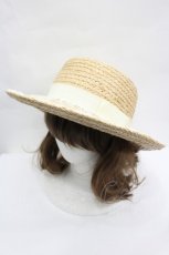 画像1: axes femme / チュールレースカンカン帽  アイボリーＸ白 I-26-06-25-115-AX-TO-SA-ZI (1)