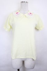 画像1: Nile Perch / パフェワッペン半袖カットソー  イエロー I-26-06-25-013-LO-TO-SA-ZI (1)