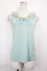 画像1: axes femme / コットンレース襟付タンク  サックス I-26-06-25-018-AX-TO-SA-ZI (1)